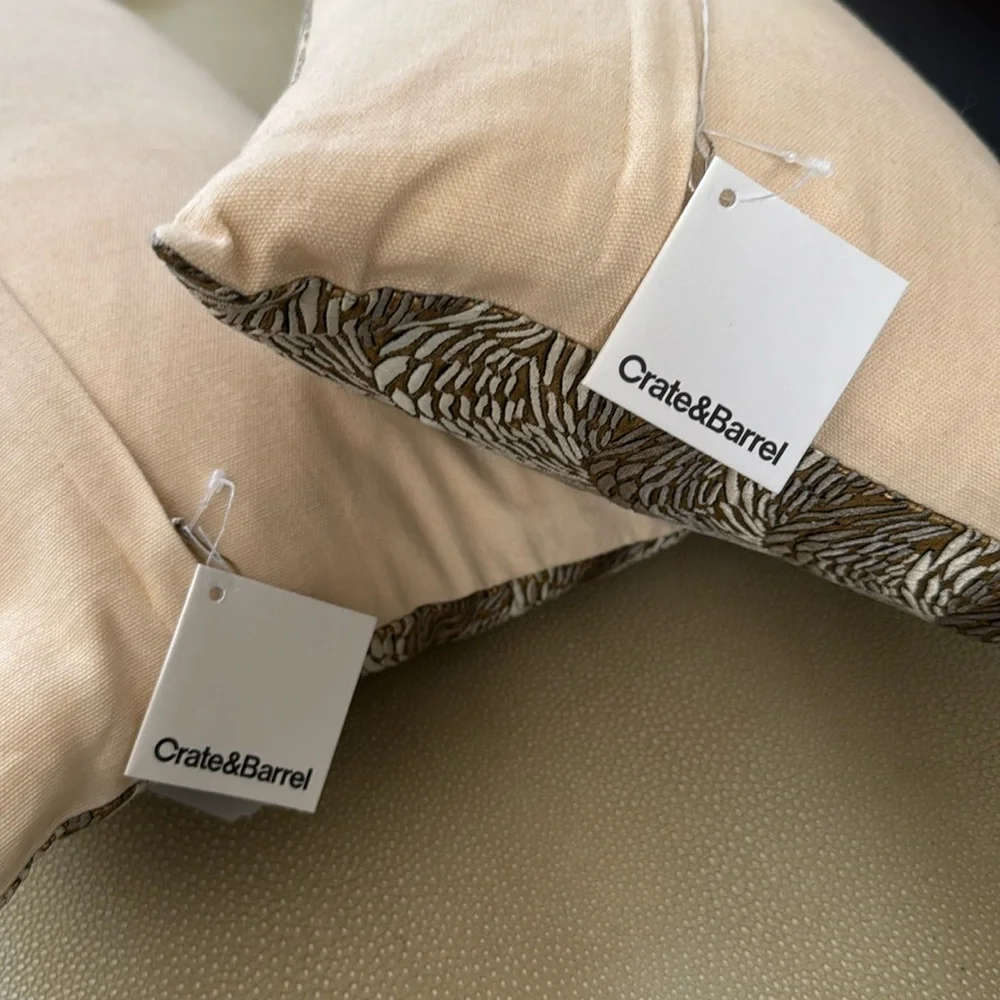 NWT set of 2 Crate & Barrel throw pillows